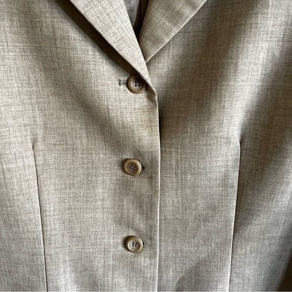 Pendleton Vintage Virgin‎ Wool Crop Jacket Shoulder Pads Tan Short Career Medium - Picture 3 of 9